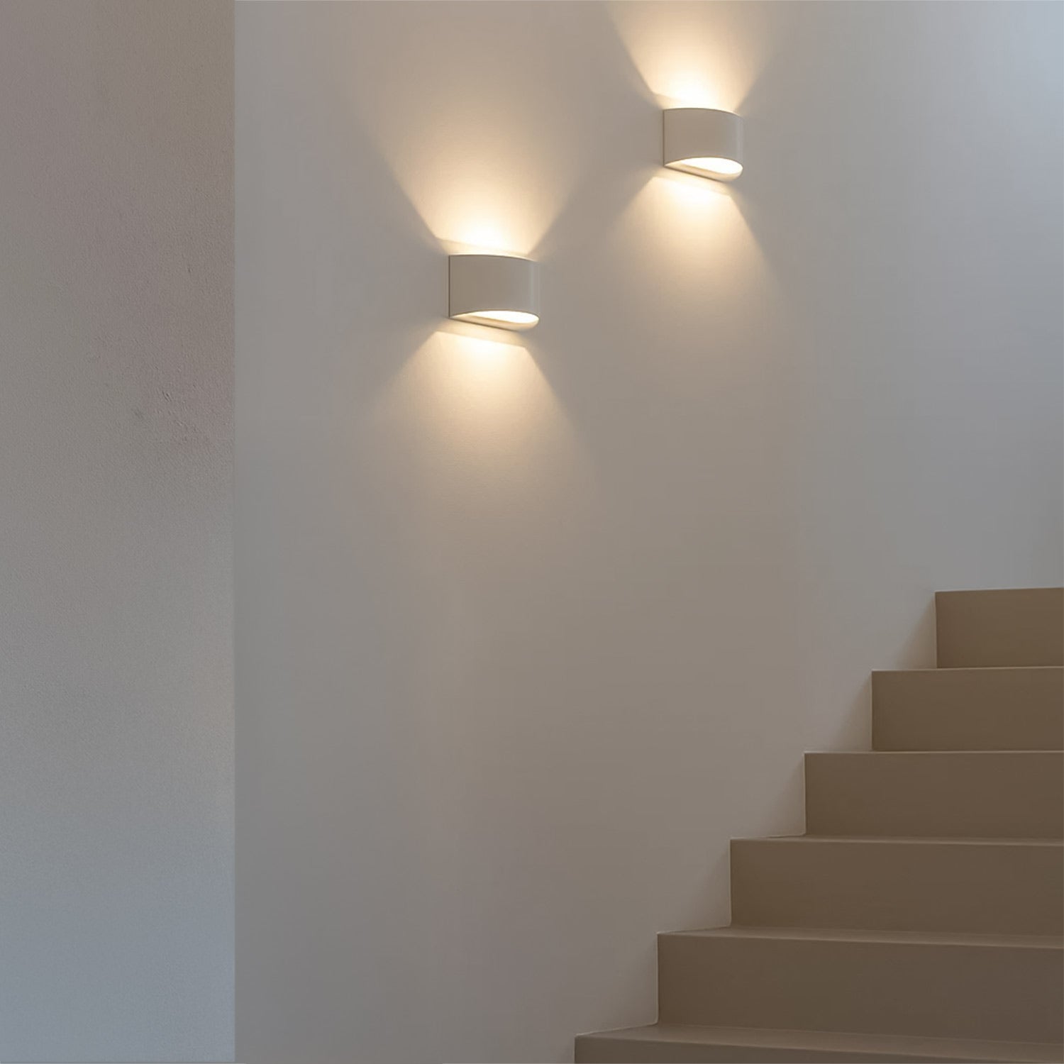 Numa Plaster Up/Down Wall Light in White