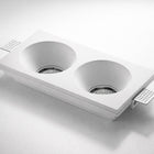 Nura Soop 3D Trimless Plaster Double Downlight IP20 White at ORE Lighting, Australia