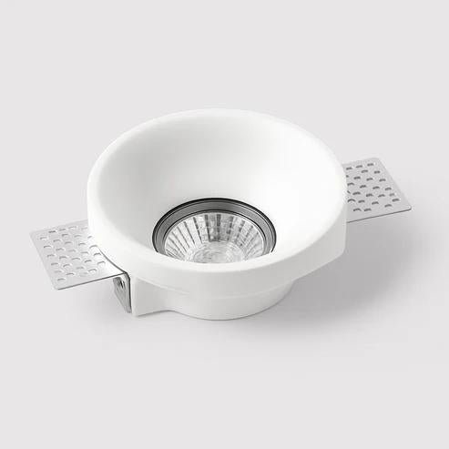 Nura Soop 3D Complete Trimless Plaster Downlight IP20 White at ORE Lighting, Australia