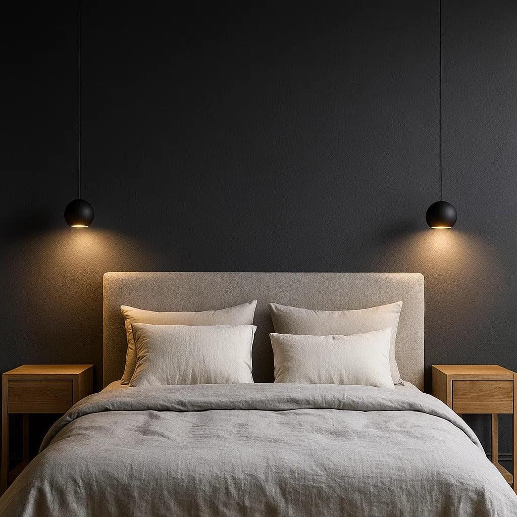 Orbita Gypsum Pendant Light in Black