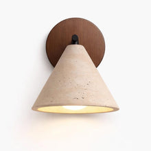 Oasis Travertine Stone Cone Wall Light