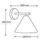 Oasis Travertine Stone Cone Wall Light
