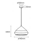 Onda Travertine Pendant Light_Dimension