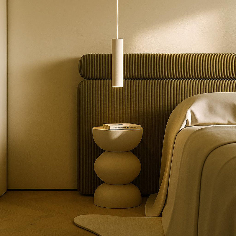 Onyx Concrete Pendant Light in White