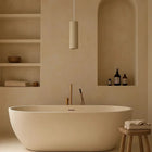 Onyx Concrete Pendant Light in White