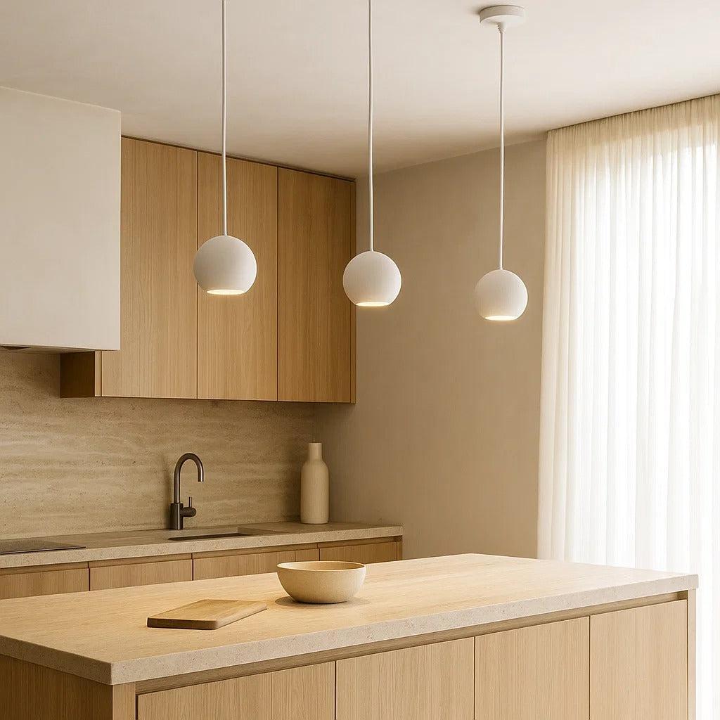 Orbita Gypsum Pendant Light in White