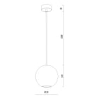 Orbita Gypsum Pendant Light in White