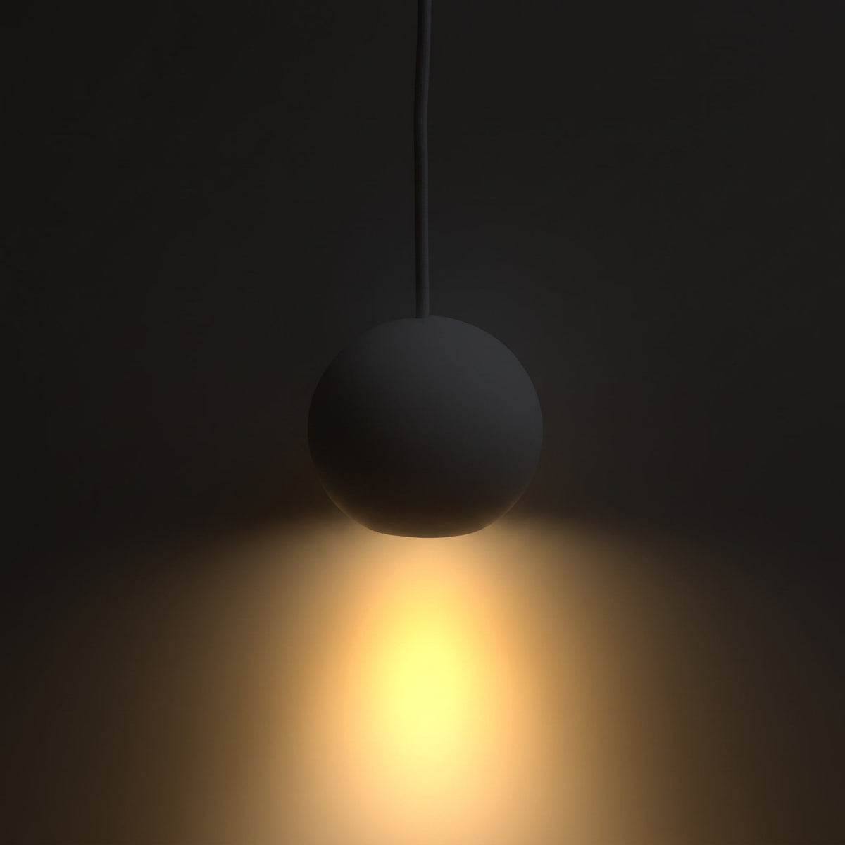 Orbita White Plaster Pendant Light