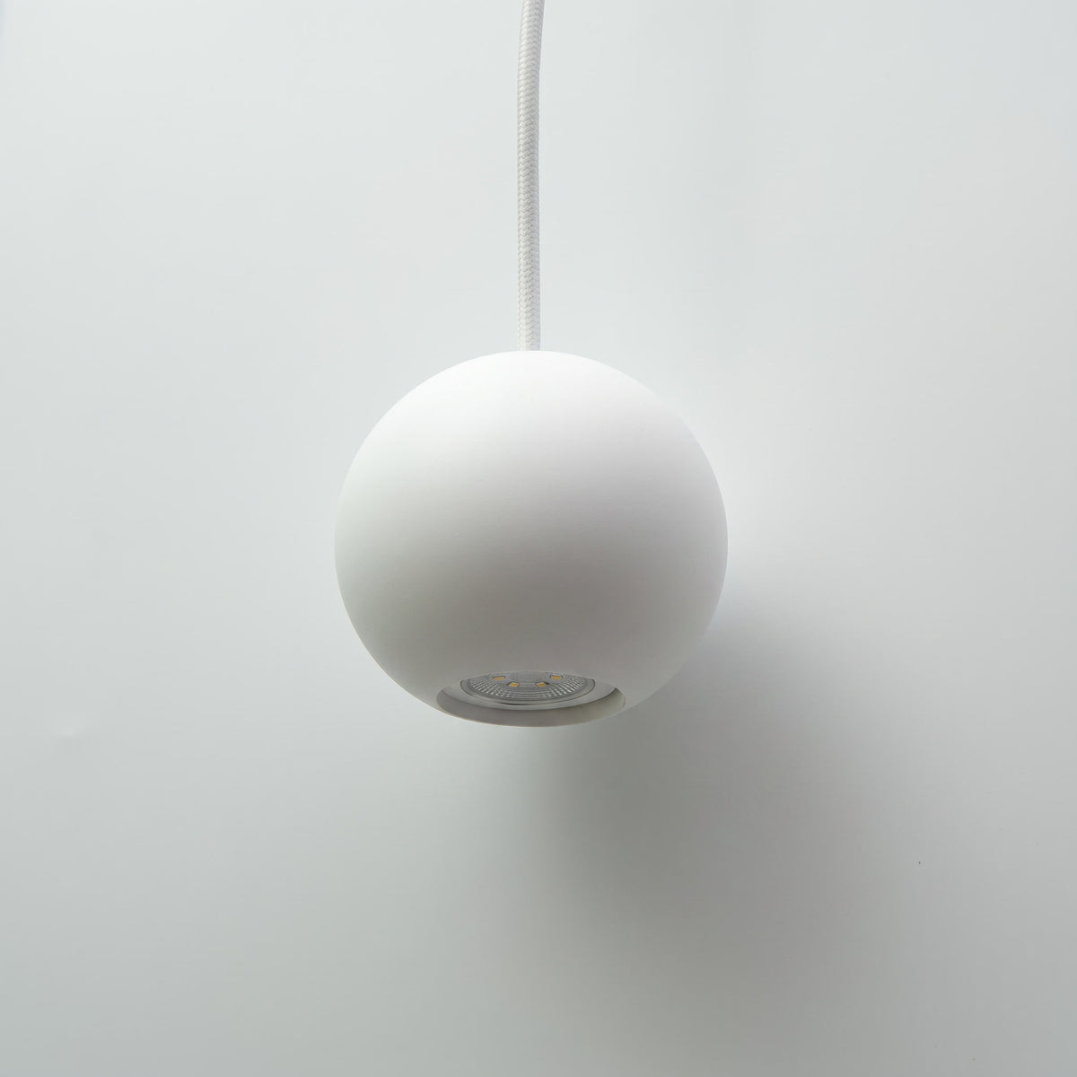 Orbita White Plaster Pendant Light
