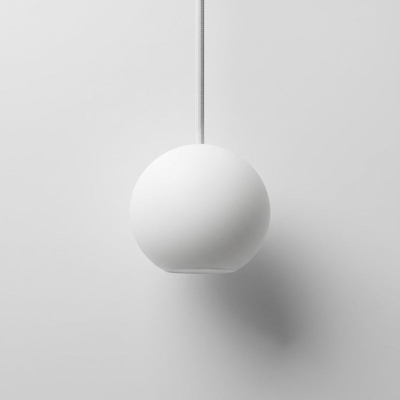 Orbita White Plaster Pendant Light