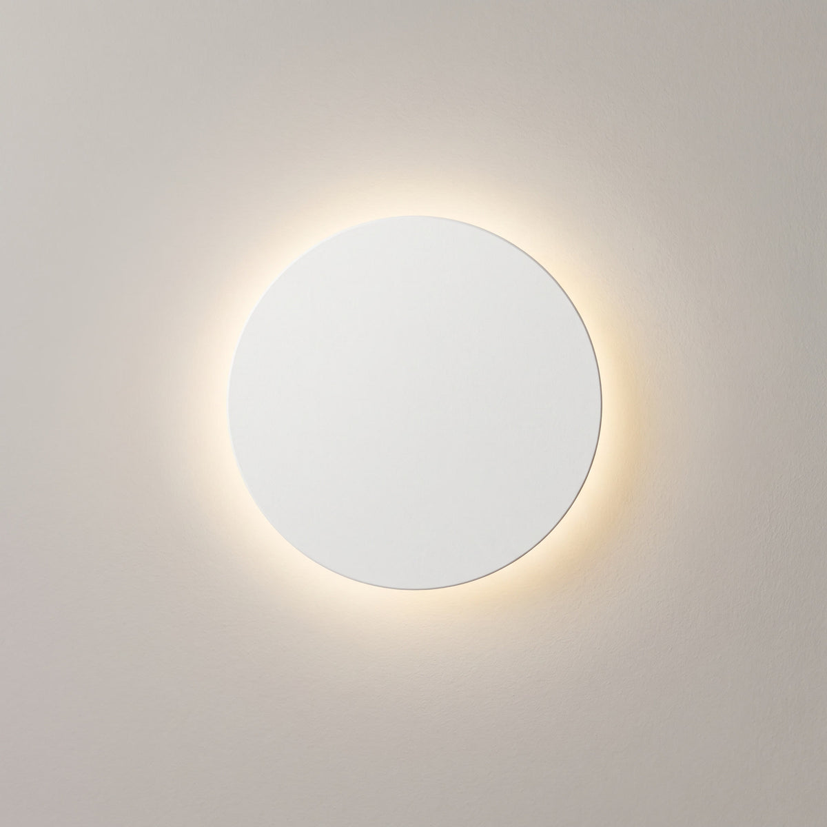 Selene White Plaster Halo Wall Light