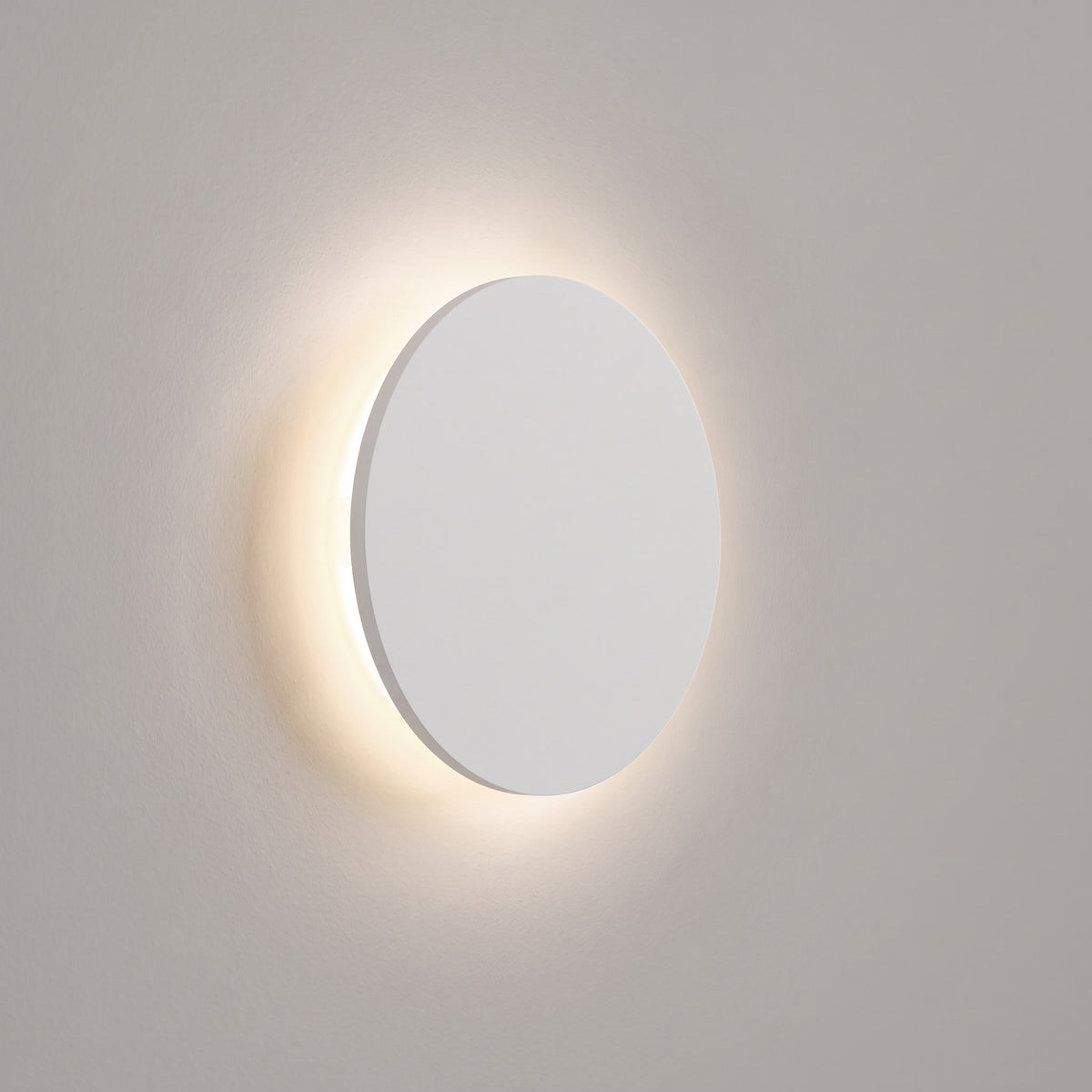 Selene White Plaster Halo Wall Light