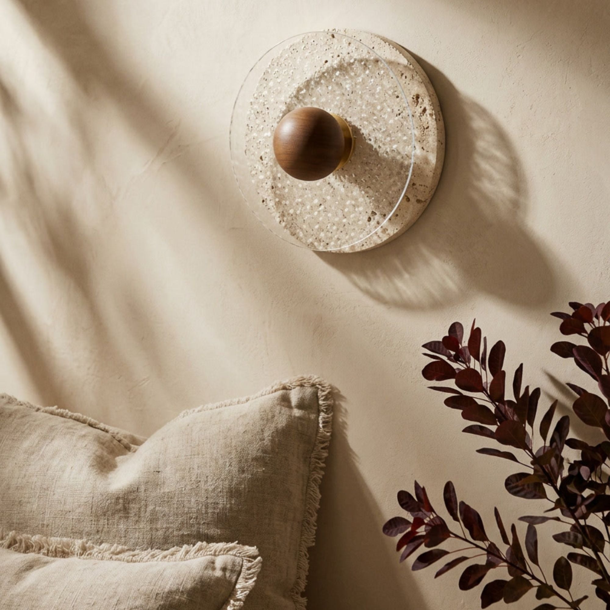 Orris Travertine Wall Sconce