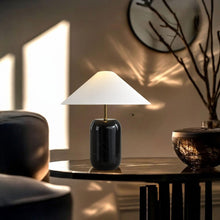 Petra Solid Marble Table Lamp in Black