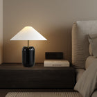 Petra Solid Marble Table Lamp in Black at ORE Lighting, Australia