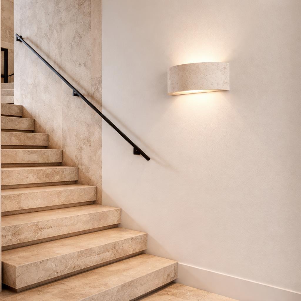Pulse Travertine Up/Down Wall Light