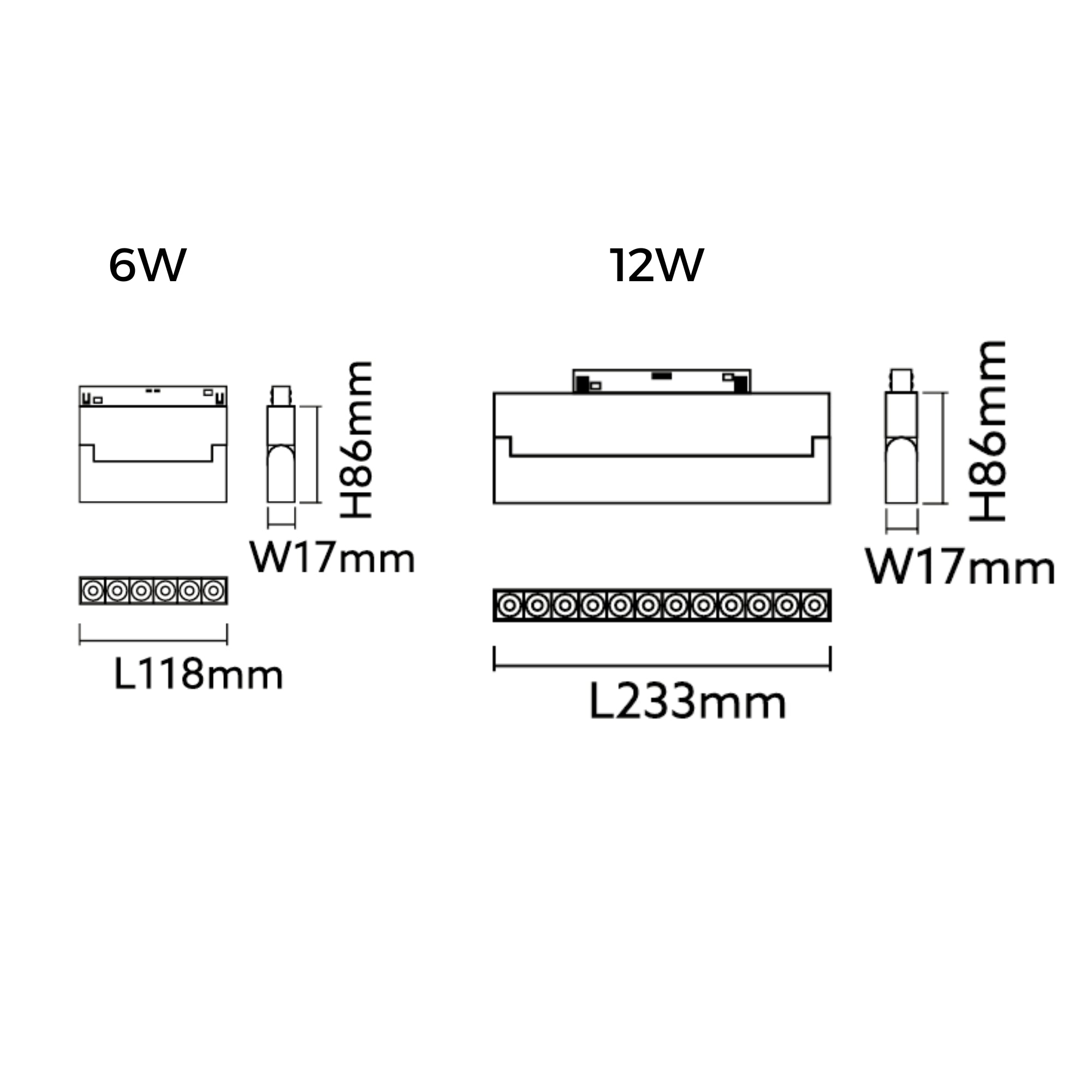 Ray Micro Magnetic Track Optical Linear Adjustable Light