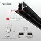Line Recessed Magnetic Track Lighting with Board Cracking Prevention Technology