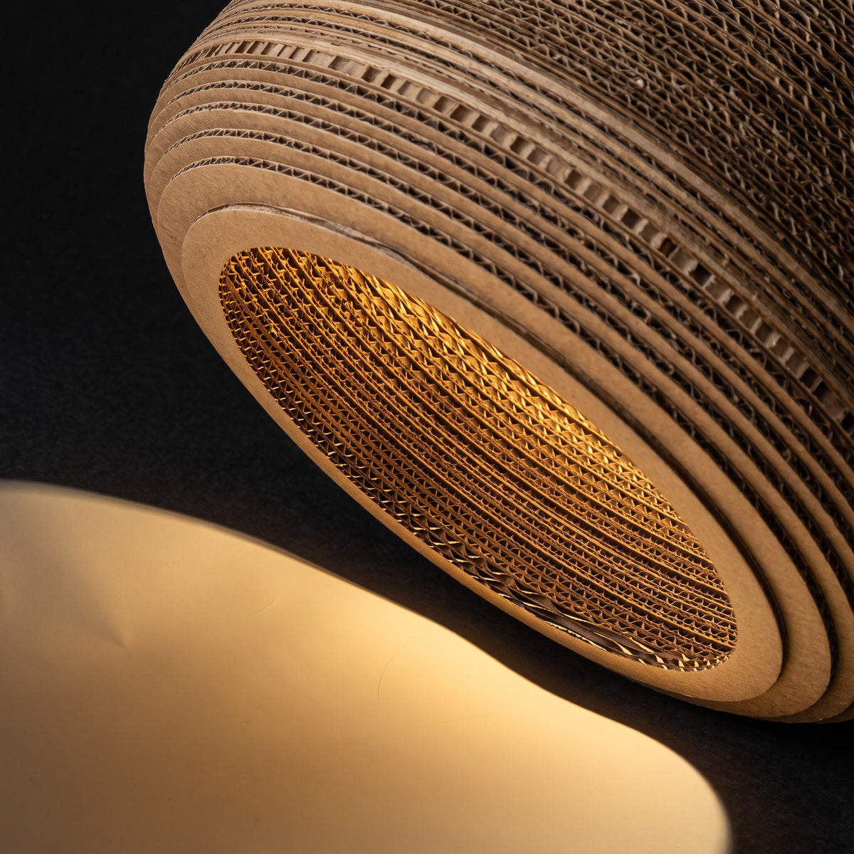 Solis Cylinder Recycled Cardboard Pendant Light