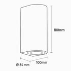 Shore Cement IP65 Up/Down Wall Light in Black_Dimension