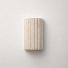 Shore Travertine Up/Down Ribbed Wall Light