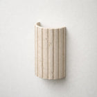 Shore Travertine Up/Down Ribbed Wall Light
