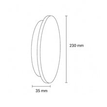 Shore Travertine Halo Wall Light, a smooth circular 230mm x 35mm travertine wall light.