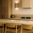 Shore Travertine Up/Down Ribbed Wall Light