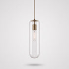 Siena Clear Glass Pendant Light in Brass