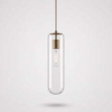 Siena Clear Glass Pendant Light in Brass