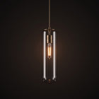 Siena Clear Glass Pendant Light in Brass