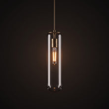 Siena Clear Glass Pendant Light in Brass