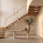 Siena Clear Glass Pendant Light in Brass
