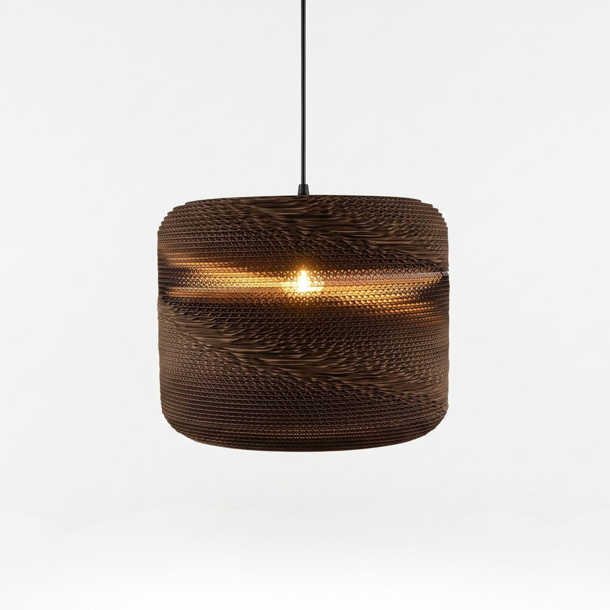 Solis Cylinder Recycled Cardboard Pendant Light