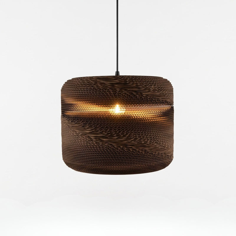Solis Cylinder Recycled Cardboard Pendant Light