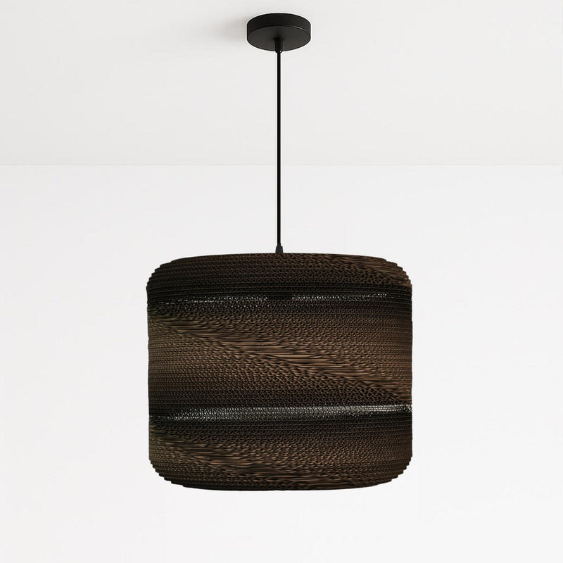 Solis Recycled Cardboard Pendant Light Cylinder