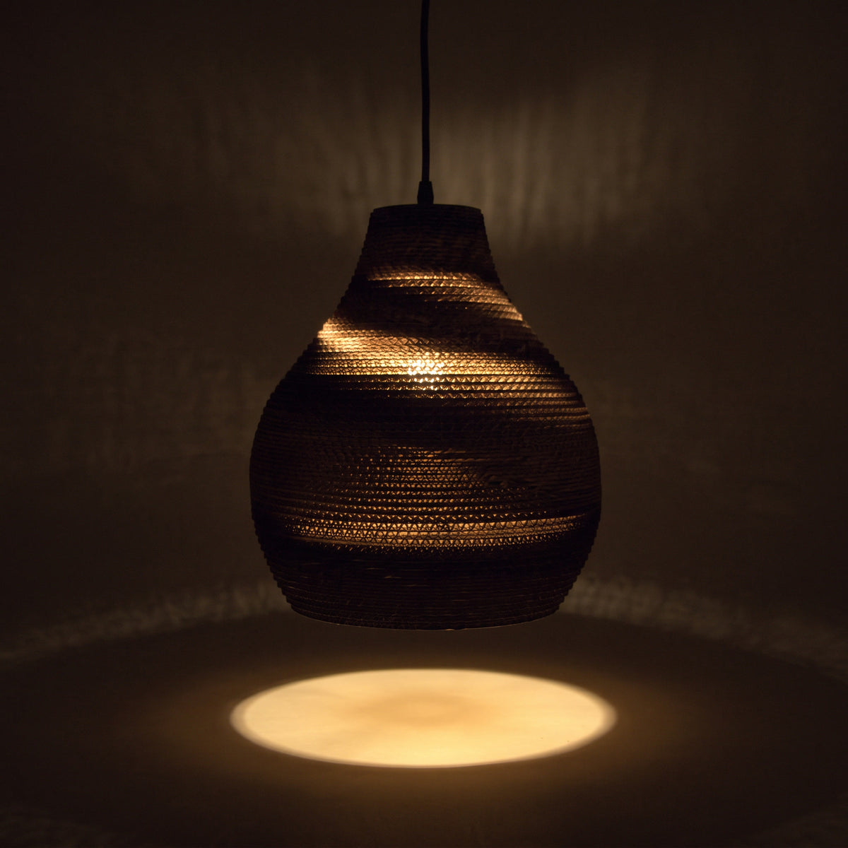 Solis Cone Recycled Cardboard Pendant Light