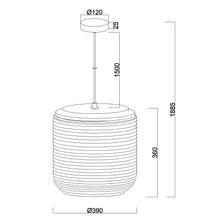 Solis Recycled Cardboard Pendant Light Cylinder