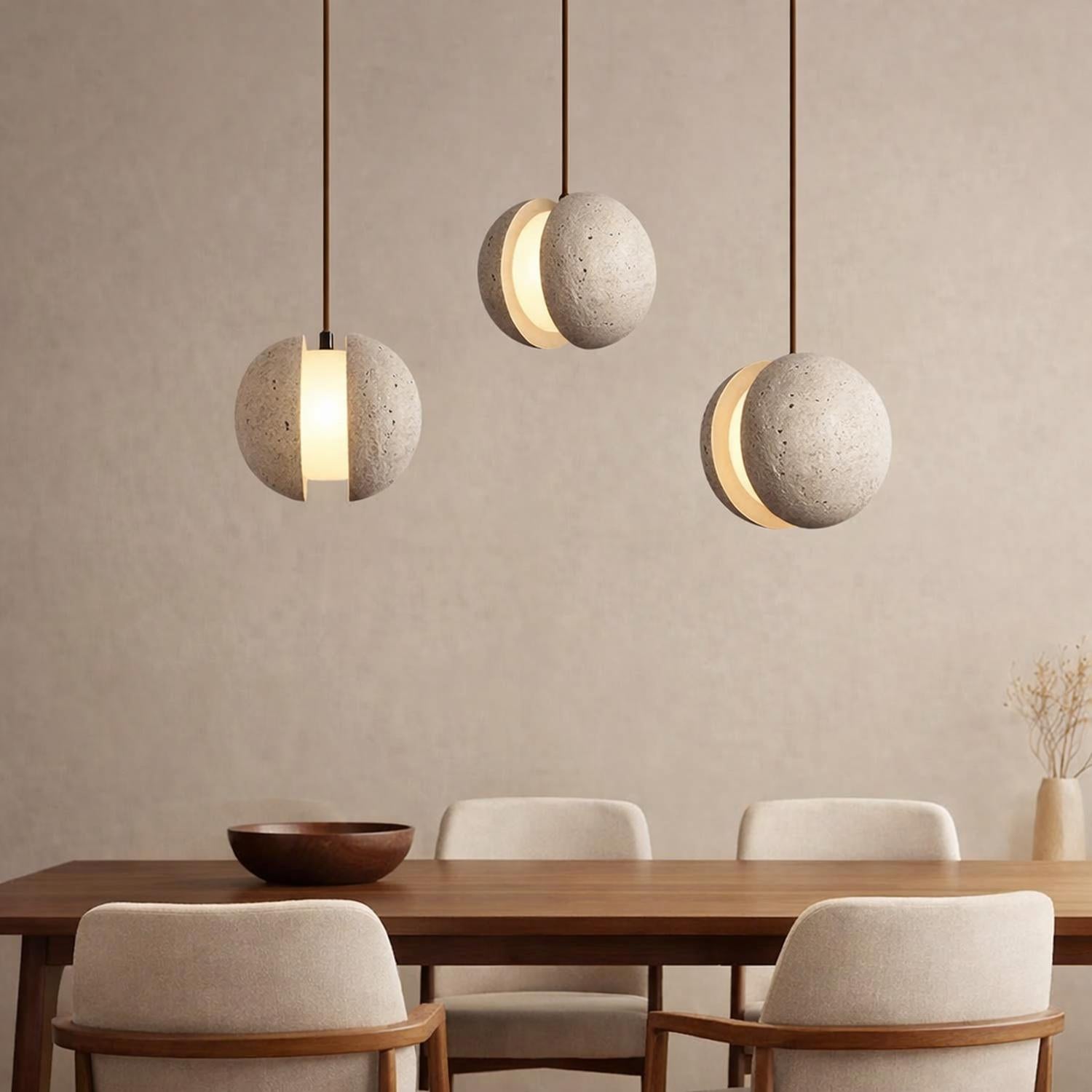 Sphera Natural Stone Pendant Light