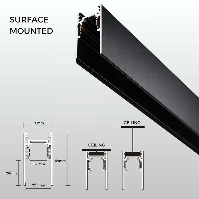 Line Surface Mounted Magnetic Track Lighting