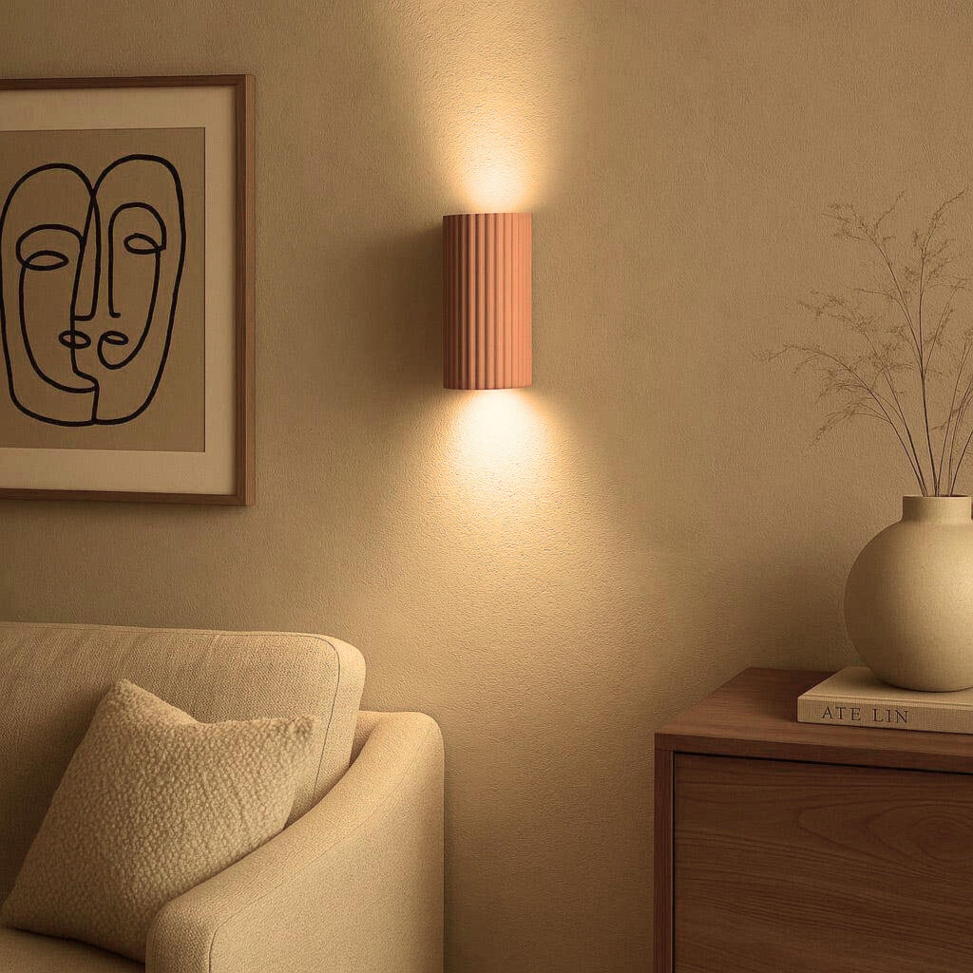 Terra Terracotta Concrete Up/Down Wall Light