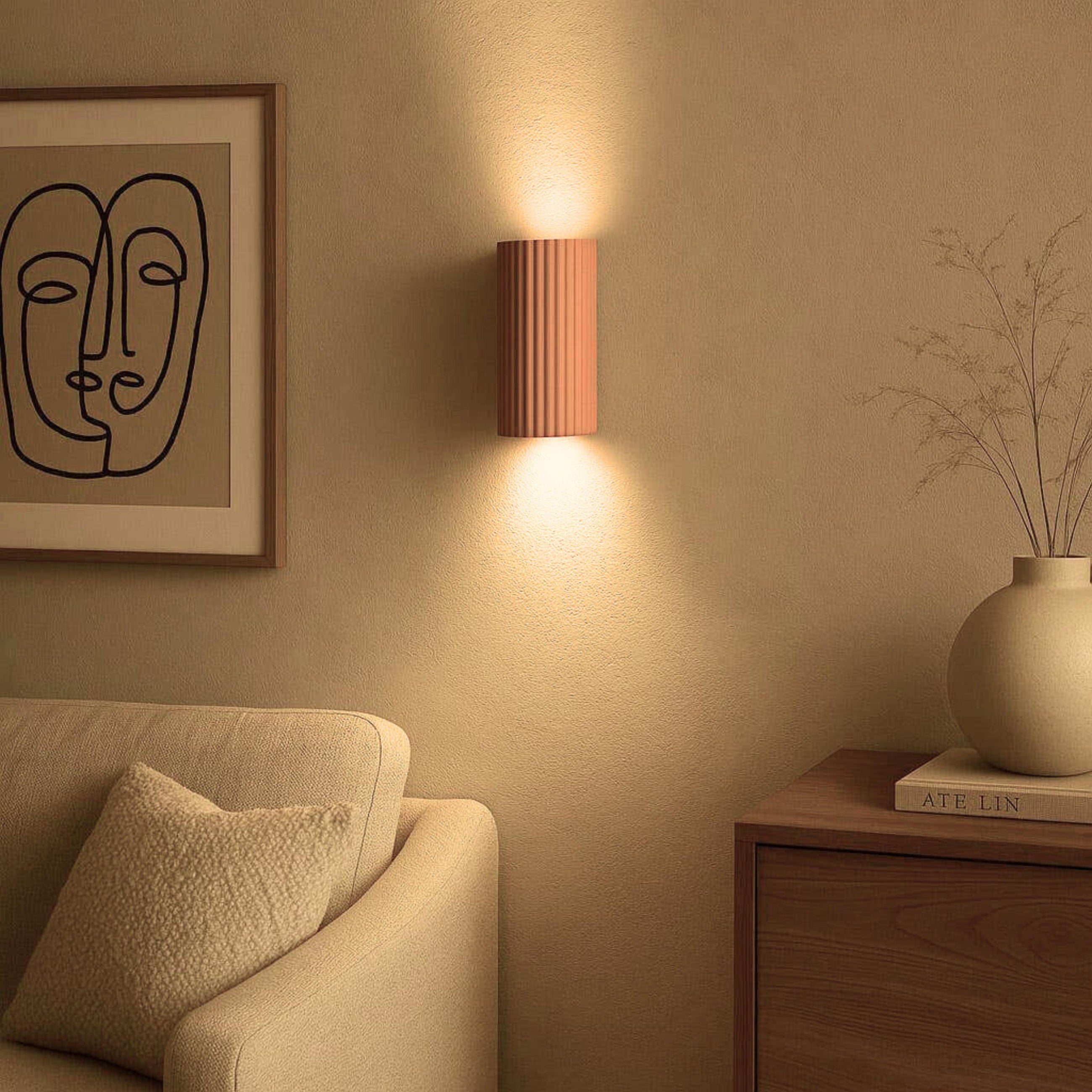 Terra Terracotta Concrete Up/Down Wall Light