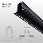 Line Trimless Plaster Magnetic Track Lighting
