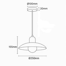 Vanta Pendant Light in Black Stone_Dimension