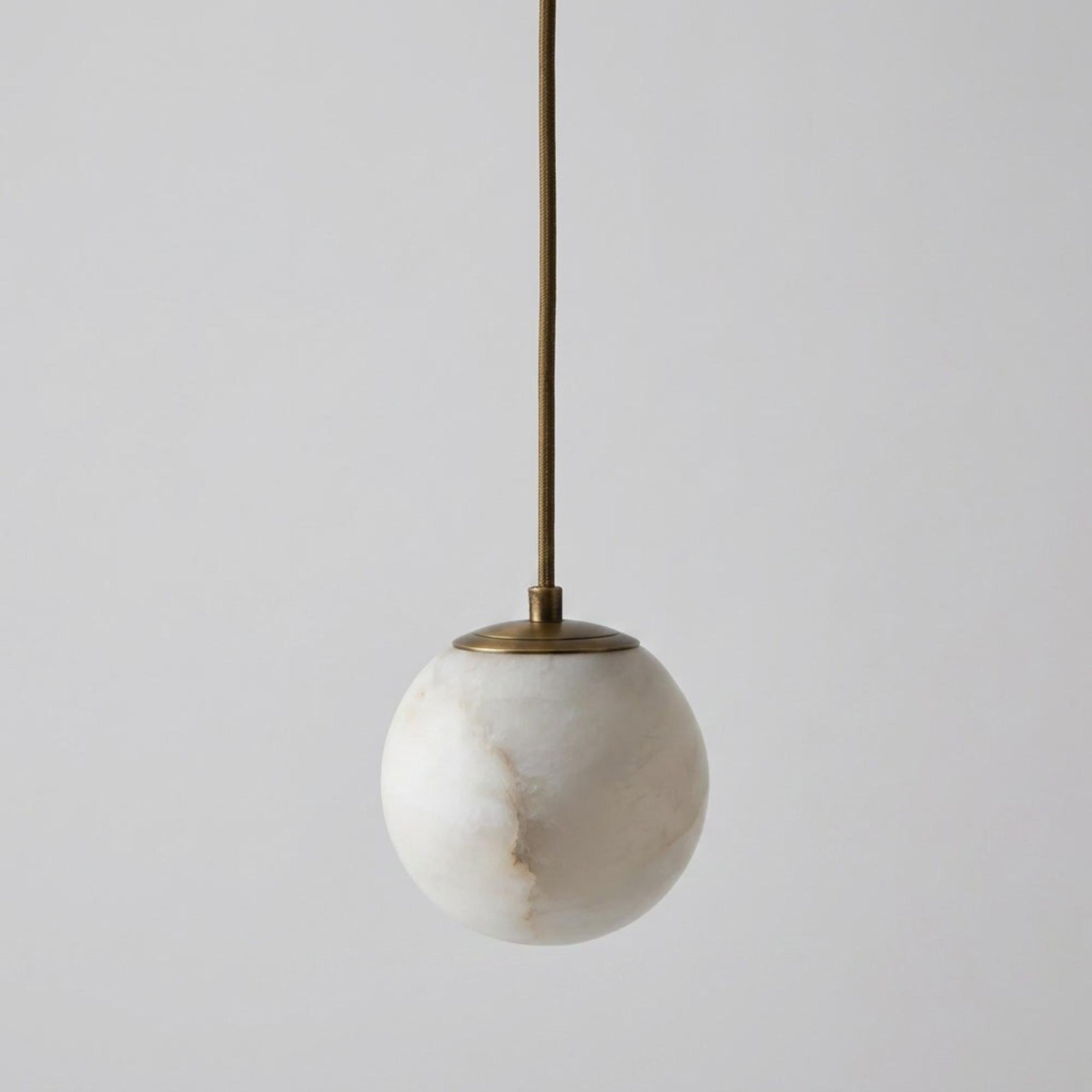 Varenna Alabaster Pendant Light Brass