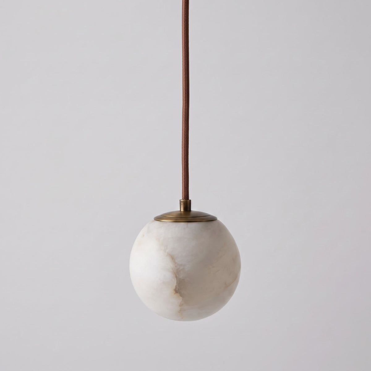 Varenna Alabaster Pendant Light Antique Brass