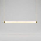 Vento Glass Linear Pendant Light Brass