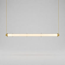 Vento Glass Linear Pendant Light Brass