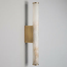 Voss Alabaster Wall Light with Brass Metal Base