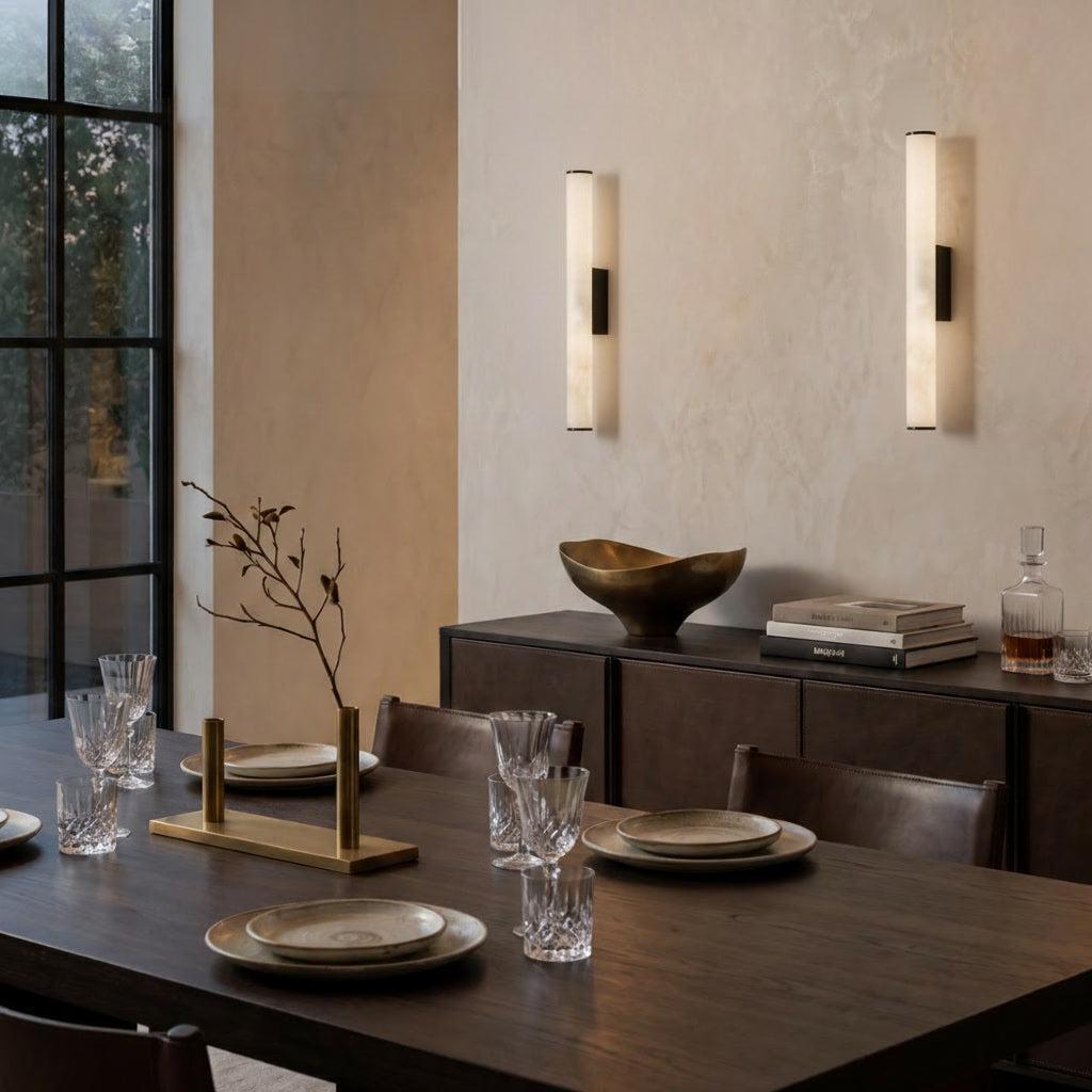 Voss Black Alabaster Indoor Wall Light